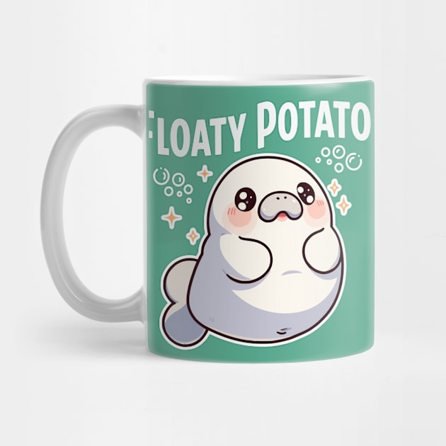 Funny Manatee Floaty Potato Cute Kawaii Sea Cow by Kraina